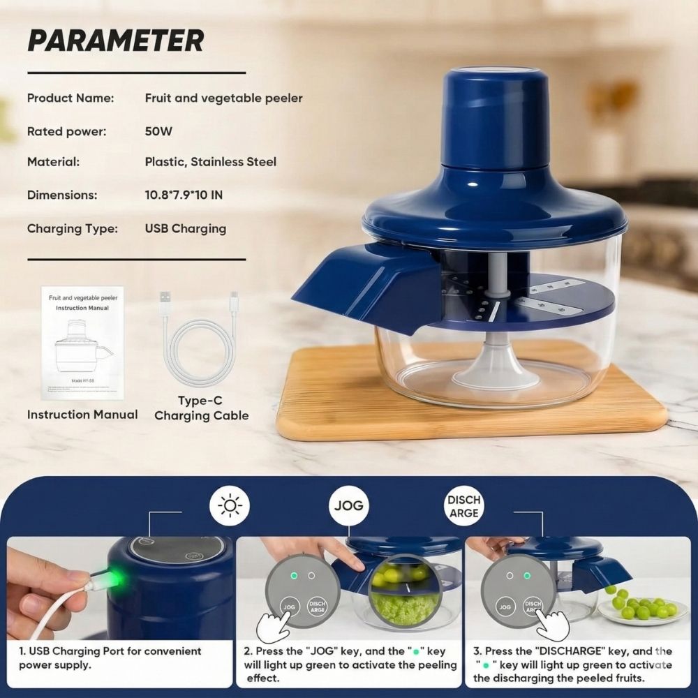 HealGlou™ Electric Automatic Fruit & Vegetable Peeler